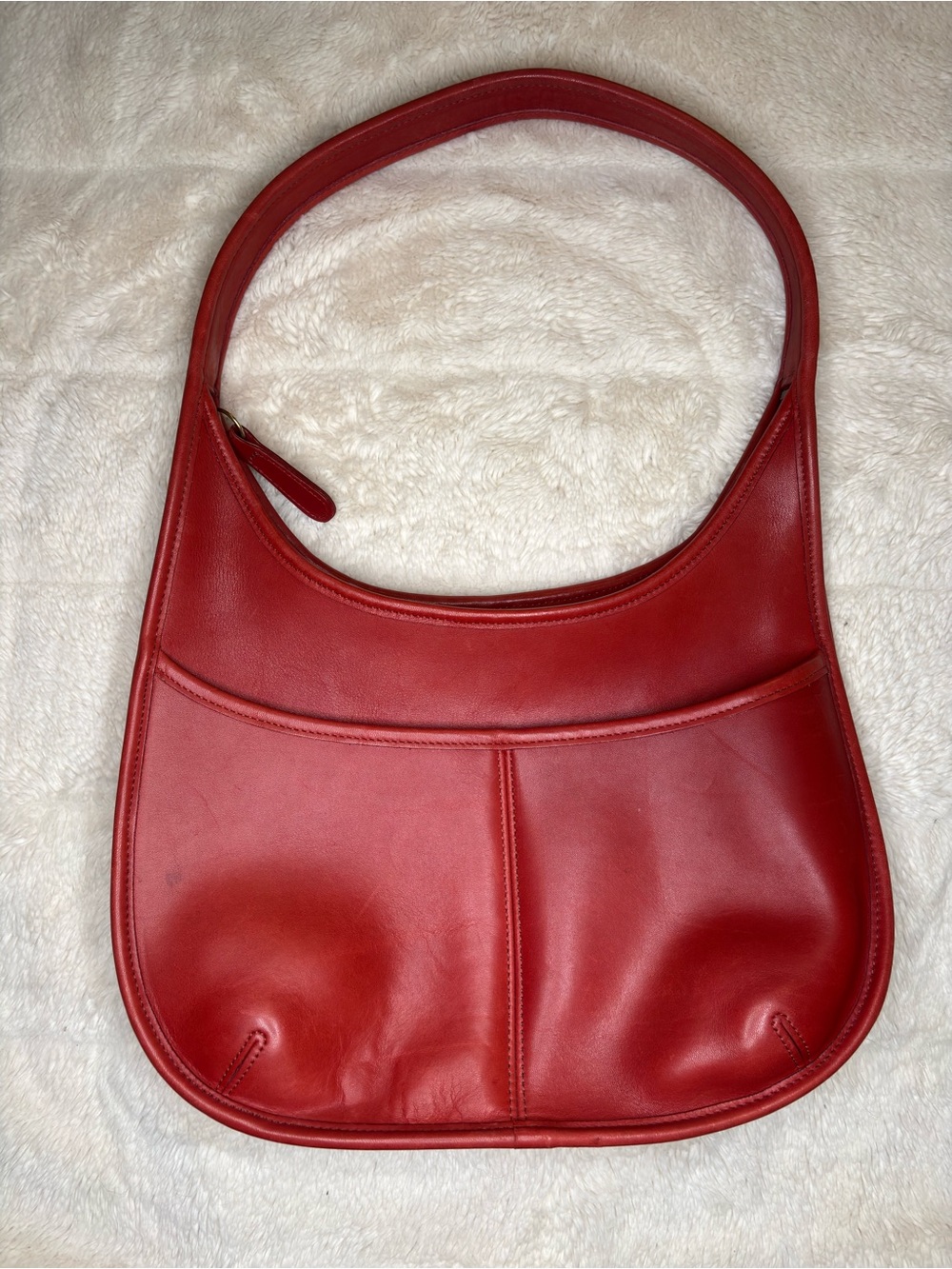 Vintage Coach Ergo 9033 Red Leather Hobo Shoulder Bag Costa Rica Y2K